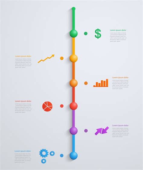 Premium Vector Timeline Infographics Template With Stepwise Structure