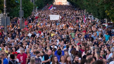 Protesters Back On The Streets Of Belgrade As President Ignores Calls To Stand Down
