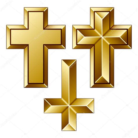 Massive Golden Christian Crosses — Stock Vector © Happyroman 11497307