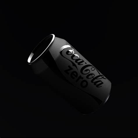 Matte Black Coke Can