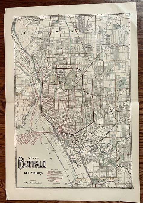 Map Of Buffalo And Vicinity By George F Cram 1899 Map