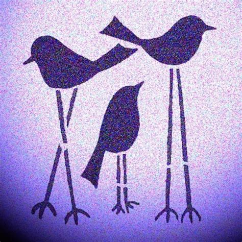 Folk Art Bird Stencil Mylar Birds Fabric Wood Painting Etsy