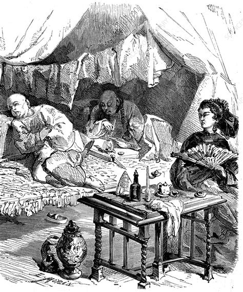 19th Century Opium Smokers Illustration Stock Image C0420178