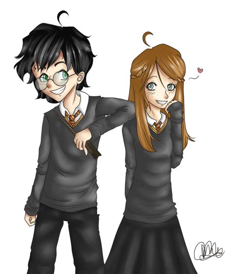 Harry Potter And Ginny Weasley By Miesmud On Deviantart Ginny Weasley Harry Potter Harry
