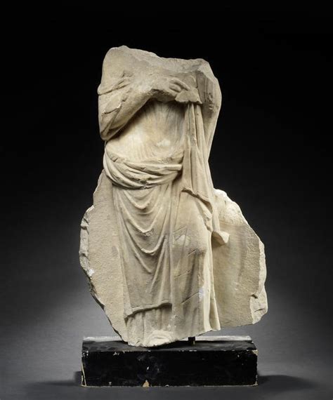 A Roman Marble Draped Female Figure Circa 1st 2nd Century Ad