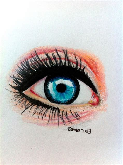 Drawing a realistic cat eye with colored pencil! ES: Eye drawings