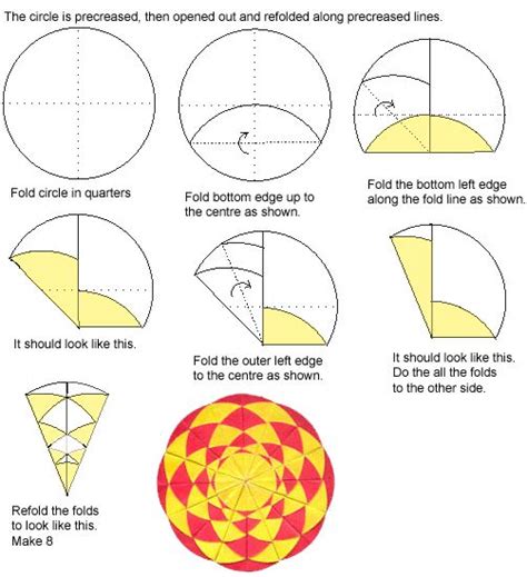 Circle 7 Instructions 502×550 Tutorial De Flores De Origami