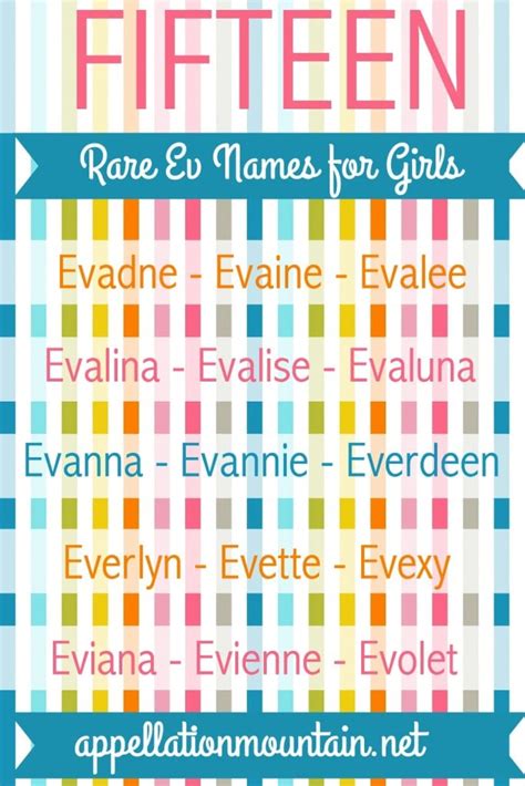 15 Rare Ev Names For Girls Take Eva And Mix Appellation Mountain