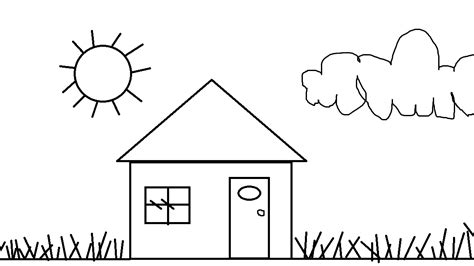 House Coloring Pages For Preschoolers House Design Ideas