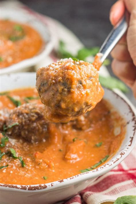 Maybe you would like to learn more about one of these? Tomato Basil Bisque with Italian Meatballs | Physical ...