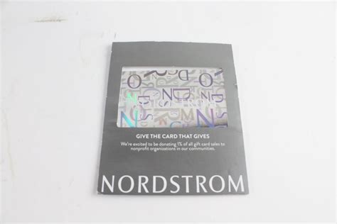 Nordstrom donates 1% of all gift card sales to nonprofits in our communities. Nordstrom Gift Card, $317.98 | Property Room