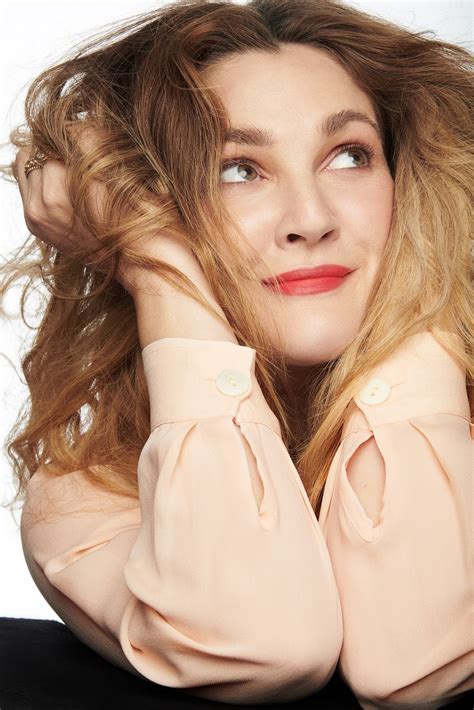 Drew Barrymore Marie Claire Australia Cover Flower Beauty Editorial