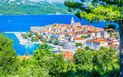 Korcula Island In The Adriatic Sea Croatia Aerial Foto 1920x1200