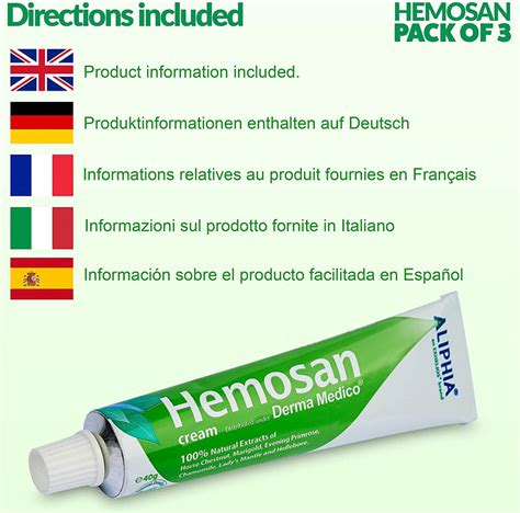 hemosan 3 pack fast relief cream itching anal fissures hemorrhoids