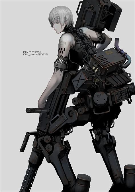 2k Free Download Anime Girl Cyborg Futuristic Mechanic Body White