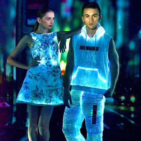 Fashion Fiber Optic Glow In The Dark Led Lighted Custom Clothes Buy