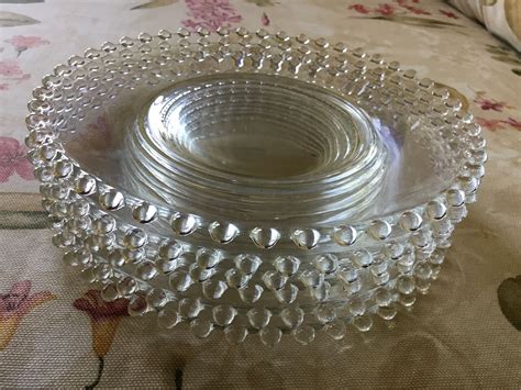 6 Imperial Glass Candlewick Dessert Plates~7 Inch Imperial Glass Candlewicking Glass