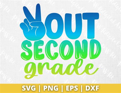 Peace Out Second Grade Svg Last Day Of School Svg Peace Out Etsy