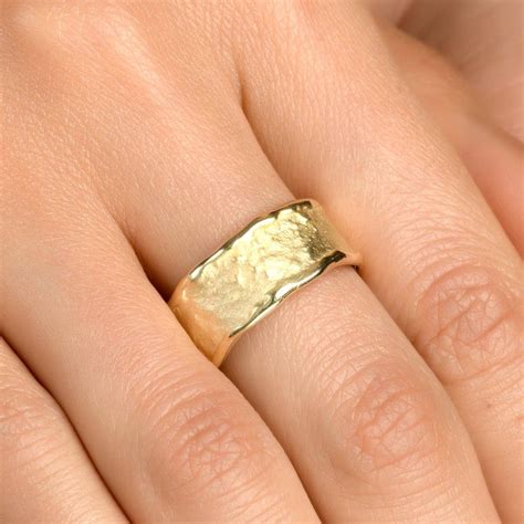 Womens Wide Gold Wedding Bands Jenniemarieweddings