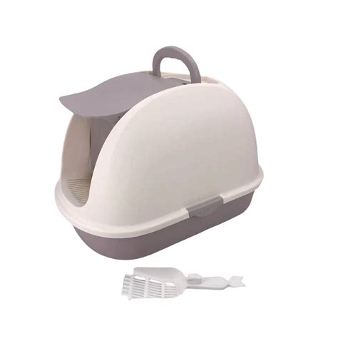 Xl Portable Hooded Cat Toilet Litter Box Tray House With Handle And Scoop