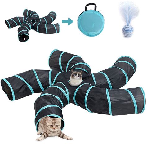 Buy Sujude Cat Tunnel Tube For Indoor Large Cats 5 Way Collapsible S