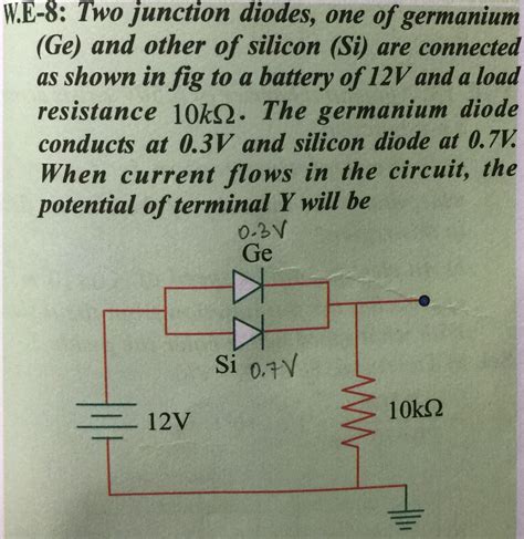 Two Junction Diodes One Of Germanium Ge And Other Of Silicon Si Are