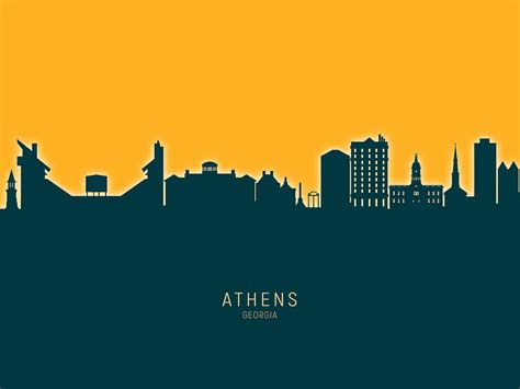 Athens Georgia Skyline Digital Art By Michael Tompsett Fine Art America
