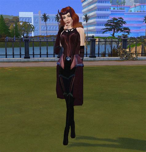 Arckan Sims — I Made The Scarlet Witch Costume In Sims 4