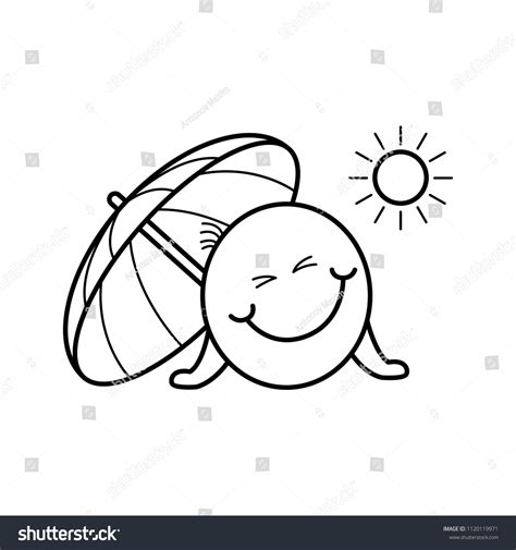 Happy Smiley Emoticon During Summer Beach Stock Vector Royalty Free Shutterstock