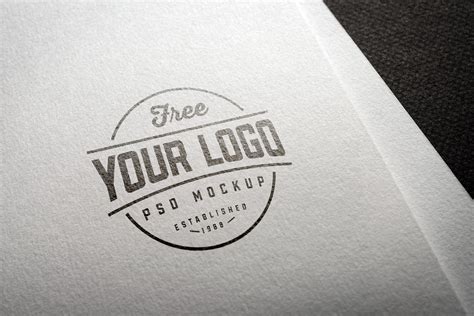2 Free Paper Printed Logo Mockup Psd Set Good Mockups