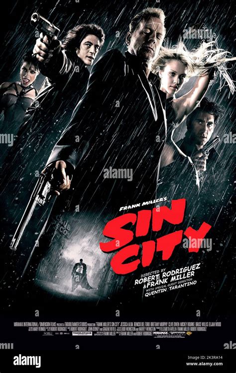 Rosario Dawson Benicio Del Toro Bruce Willis Jessica Alba Clive Owen Poster Film Sin City