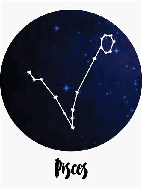 Pisces Zodiac Constellation Sticker By Mackenziemakes Redbubble