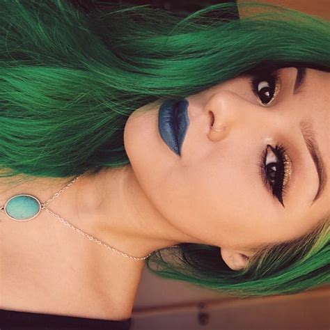 Green Hair Her Makeup ️ ️ ️ ️ So Little Time