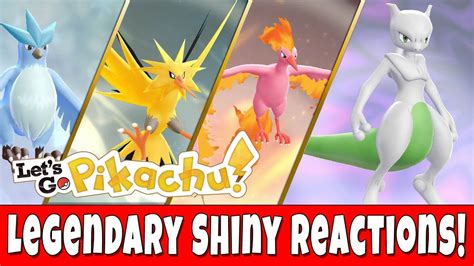 Catching Every Shiny Legendary In Pokemon Lets Go Pikachu Shiny Mewtwo Articuno Moltres