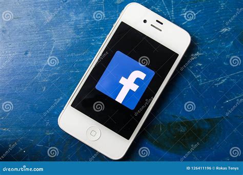 Facebook Application On Smartphone Screen Editorial Photo Image Of