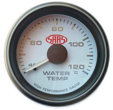 Saas 52mm White Face Water Temperature Gauge