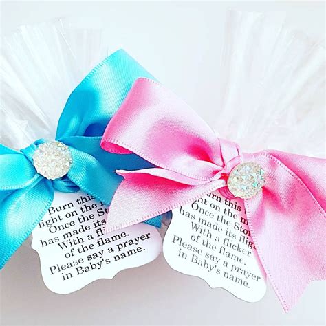 Baby Shower Favours Tealight Candle Poem Tag Gender Reveal Mum To Be