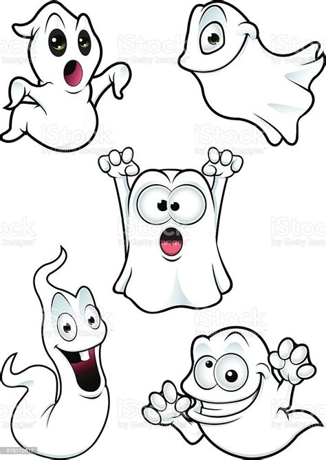 Cartoon Spooky Ghosts Stock Illustration Download Image Now Bizarre