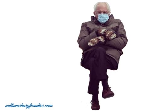 Bernie Sanders Mittens Meme With Transparent Background For Your Photo Williamsburg Families