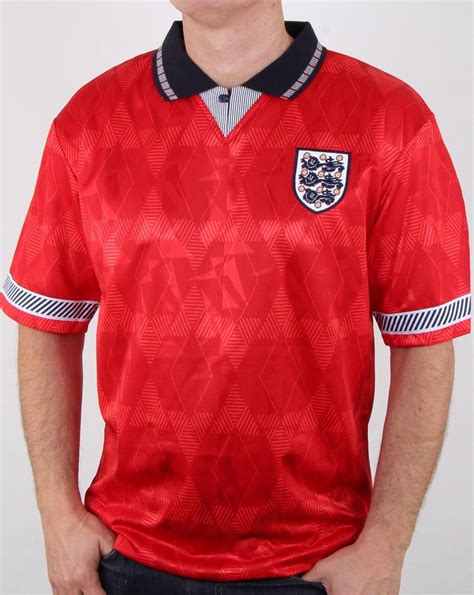 80s Casual Classics England 1990 Away Retro Shirt Redteejerseymens
