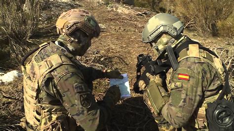 Spanish Army Soldiers Planning Their Next Move During A Training