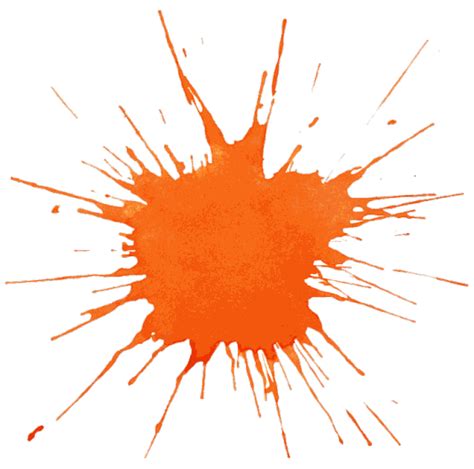 Orange Paint Splash Png