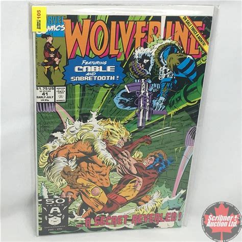 Marvel Wolverine 41 Early July 1991 Featuring Cable And Sabretooth