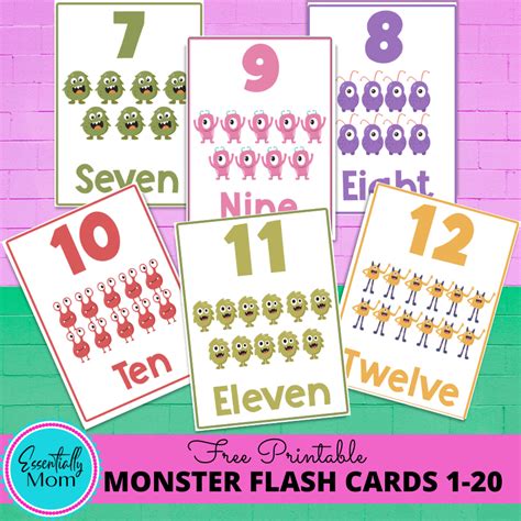 Number Flash Cards 1 20 Teacher Made Printable Numbers 1 20 Printable