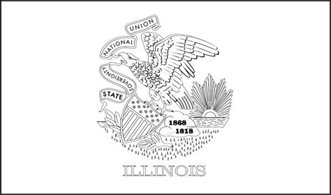 Free printable state of arkansas coloring pages showing state history, demographics, and points of interest. FREE Printable Illinois State Flag & color book pages | 8½ ...