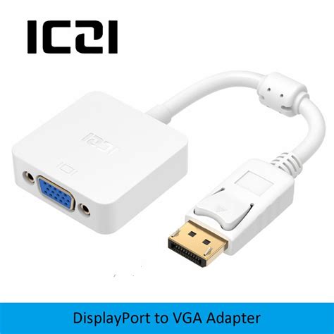 Iczi 1080p 60hz Dp To Vga Adapter Male To Female Goldplated Displayport