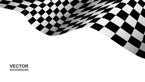 Black And White Checkered Flag Curved Background 1180982 Vector Art At