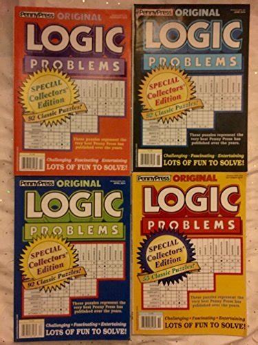 4.7 out of 5 stars 149. Lot of (4) Penny Press Original Logic Problems Puzzles ...