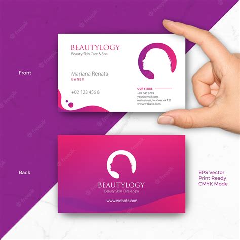 Premium Vector Beauty Business Card Template For Salon Spa Hair