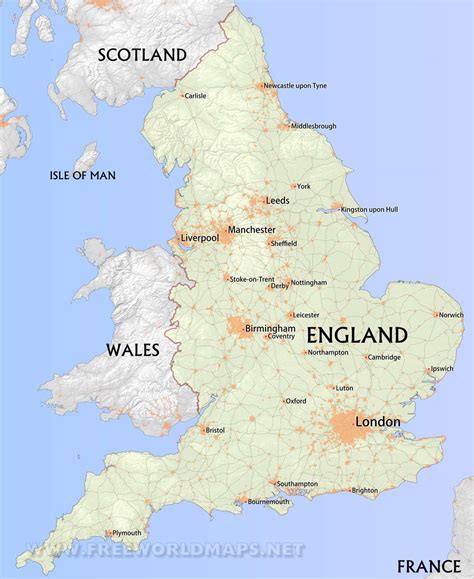 Plan your trip around england with interactive travel maps. England Maps - by Freeworldmaps.net